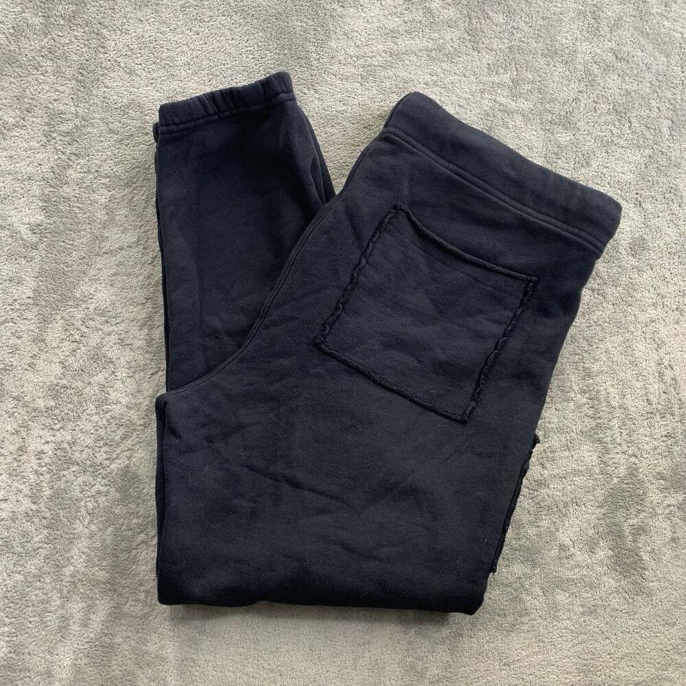 Frank & Eileen Eamon Jogger Sweatpants Women Large Black Fleece Terry Minimalist